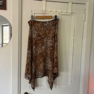 Vintage Leopard Stretchy Skirt